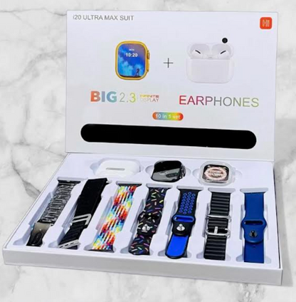 Pack Mini  – Montre Connectée, Écouteurs Sans Fil & 7 Bracelets | Personnalisation & Technologie